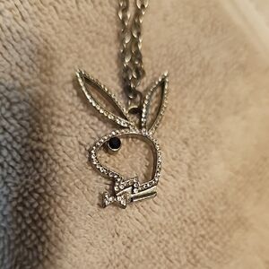 PLAYBOY Silver Bunny Pendant Necklace